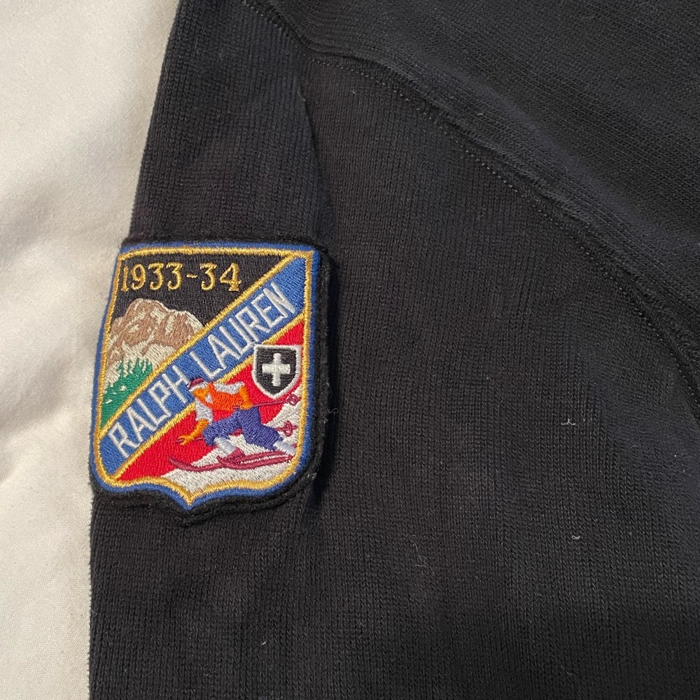 Rare find! Polo by Ralph Lauren Black, Long Sleeve, quarter zip size Large - Picture 4 of 4